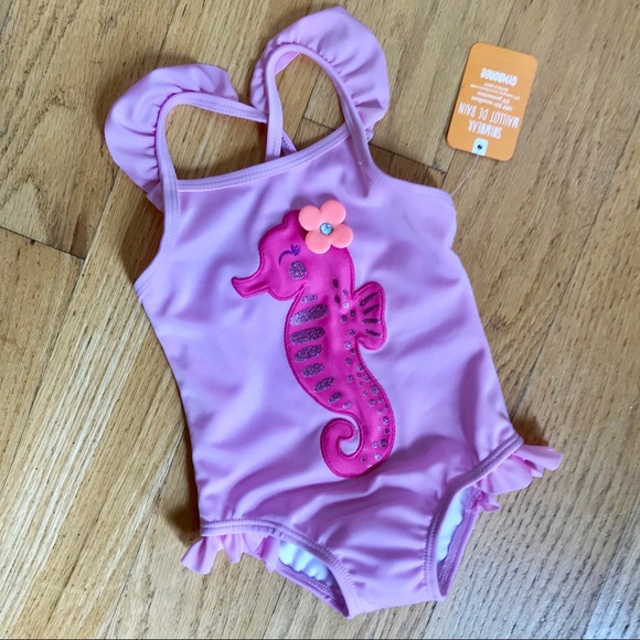Toddler many Sizes NWT Gymboree Swim Seahorse Rash Guard Set Swimsuit UPF 50